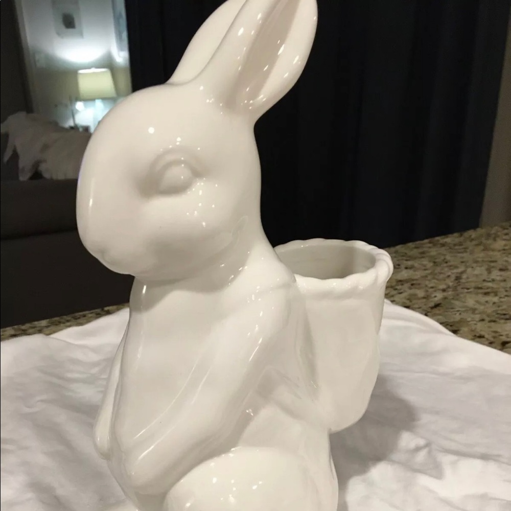 Rae Dunn bunny hop basket